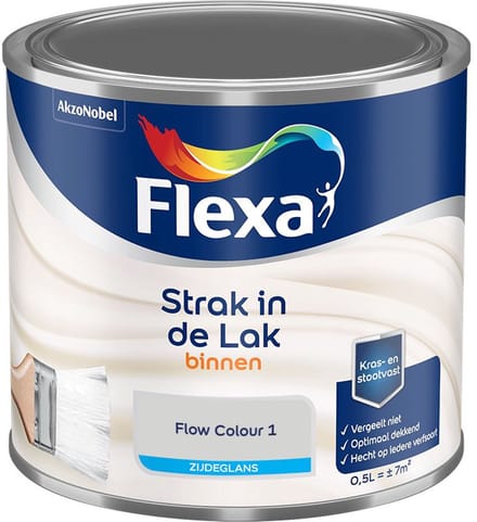 Flexa - Strak In De Lak Binnenlak Zijdeglans - Flow Colour 1 - Mengverf - 500 Ml