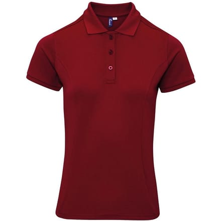 Premier Dames/Dames Coolchecker Plus Poloshirt (Bourgondië)