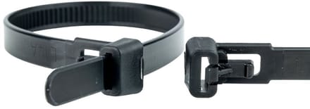 1000 Kabelbinder wiederlösbar 150 x 7,6mm schwarz
