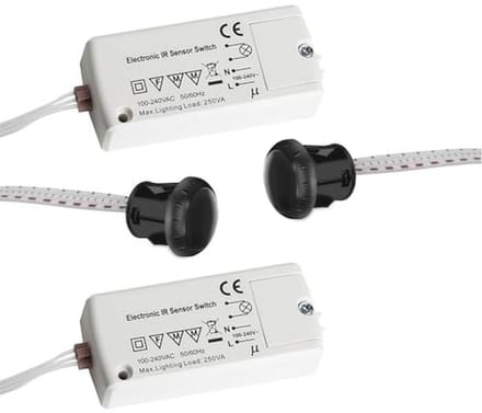 Minisensor Bewegingsmelder voor Inbouw - 2 Stuks