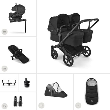 Bugaboo Donkey 6 Twin Essentiële kinderwagen bundel