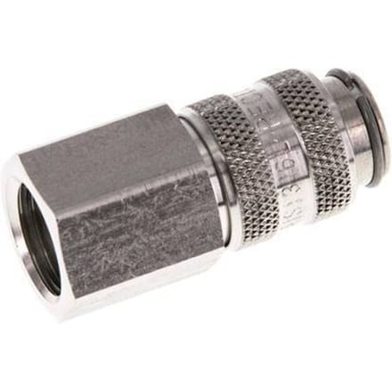 RVS 306L DN 5 Luchtkoppeling Snelkoppeling G 1/4 inch Binnendraad - CLS5-F-SSL-P-014