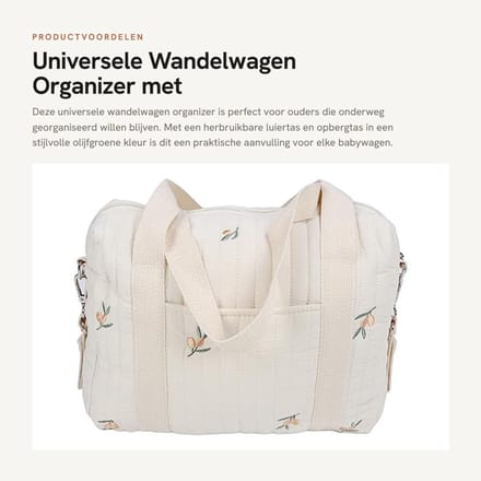 Dailygoods - Universele Wandelwagen Organizer met Luiertas