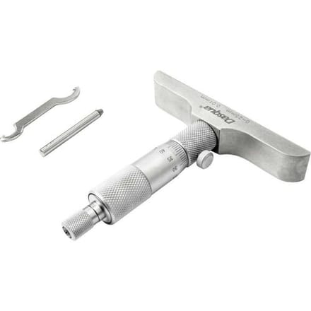 Dasqua 4611-8106 Dieptemicrometer Met controlemaat 0 - 25 mm DIN 863