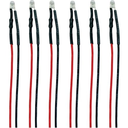 TAMS Elektronik 81-59626-06-C LED Met aansluitdraden Warm-wit, Rood 6 stuk(s)