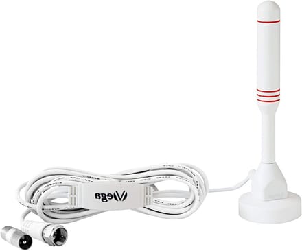 Digitale TV Antenne - HD Satelliet Ontvanger - Gratis TV Kijken - 30 DBi Power PLUS - 5m Kabel - Wit
