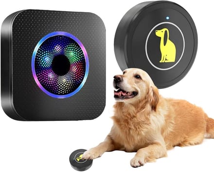 Honden Deurbel - Huisdier Trainer - Hondentraining Binnen - 5 Volume Niveaus - Waterdicht - Zwart