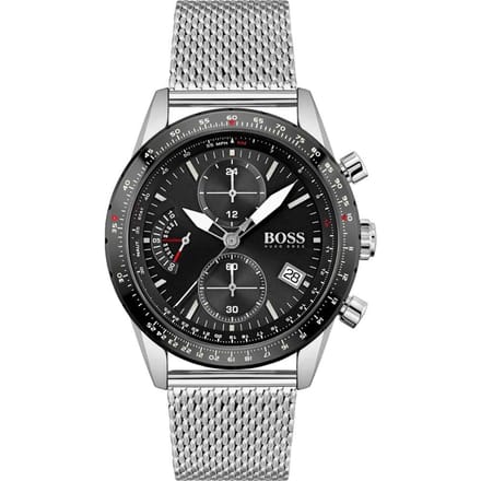 Montre Chronographe Hugo Boss 1513886 Édition Pilote pour Homme 44 argenté
