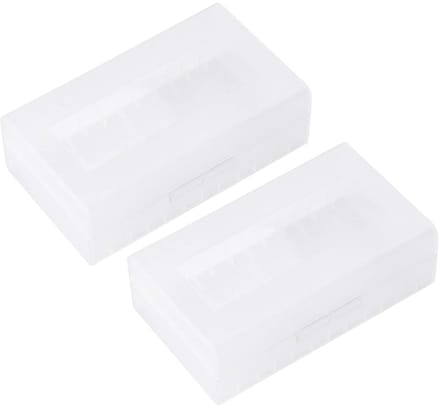 Batterij Opbergdoos - Batterijhouder Set - Veilige Opslag - Compact Lichtgewicht - Voor 2 Batterijen - Transparant