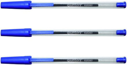 Balpen Quantore Stick blauw medium (alternatief) - 500 stuks