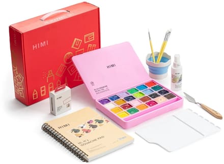 HIMI - Gouache - STARTERSET - set van 24 kleuren - 30g - Roze