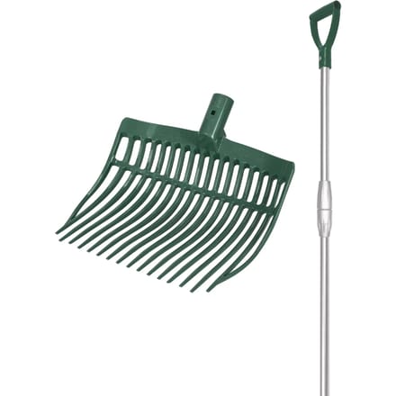 Afgebogen schep met telescopische aluminium steel V-Plast
