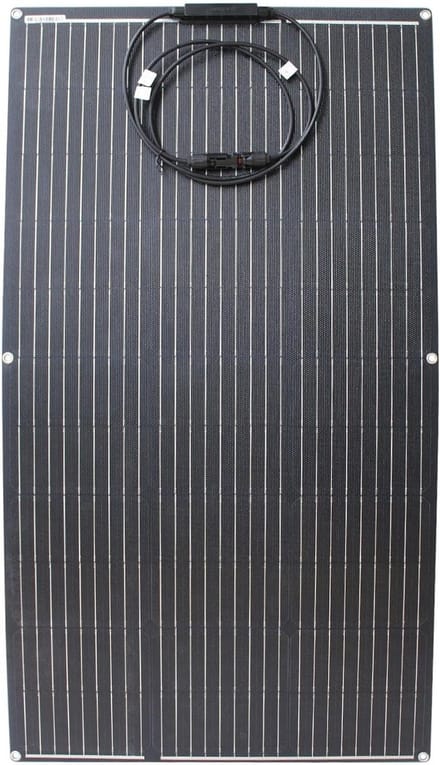 Flexibel Zonnepaneel - ETFE Paneel - Off-grid Energie - Hoge Efficiëntie 23% - 100W - Zwart