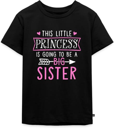 This Princess Is Going To Be A Big Sister Hartjes Premium T Shirt Kinderen