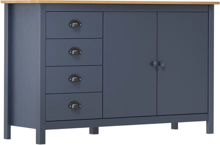 vidaXL - Dressoir - Hill - 130x40x80 - cm - massief - grenenhout - grijs