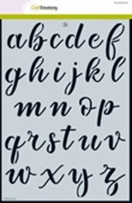 Stencil alfabet CK handlettering A4