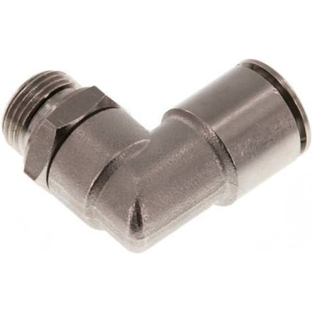 14mm x G3/8'' 90 graden L-verbinding Messing Insteekfitting Buitendraad Draaibaar NBR