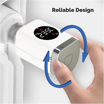 Slimme Radiator Actuator - Thermostaat Kraan - Energie Besparen - Open Raam Detectie - M30 x 15 mm - Wit