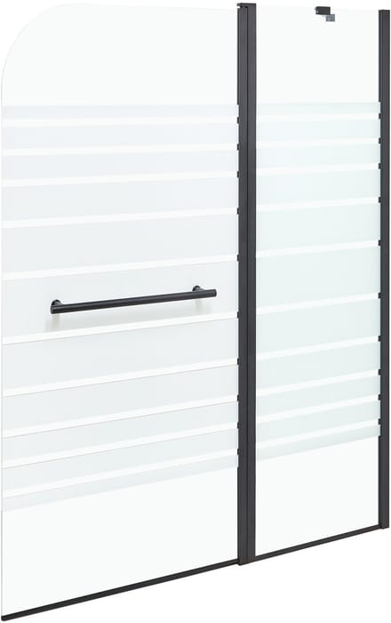 TUAPI - Douchescherm - Zwart - 140 x 100 cm - Veiligheidsglas