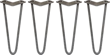 Skiski hairpin tafelpoten - staal - 4x30,5 cm - 2 staven 12mm