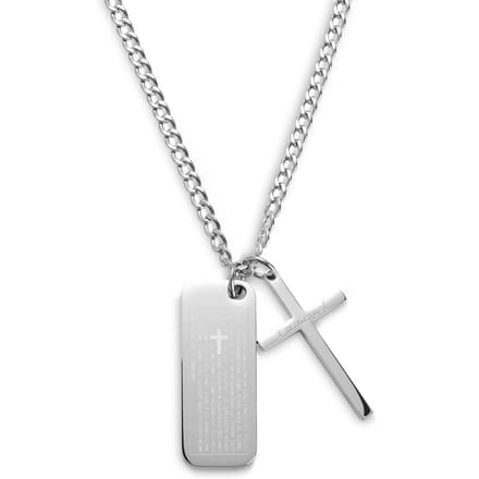 Icarus Rowan Stalen Dogtagketting met kruis