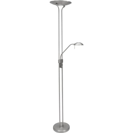 Vloerlamp Biron 7500ST, staal, dimmable, 180 cm hoog, tijdloos design, Mexlite