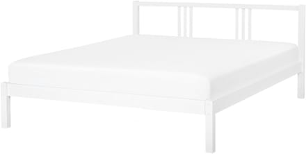 VANNES - Tweepersoonsbed - Wit - 140 x 200 cm - Dennenhout