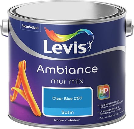 Levis - Ambiance Mur Satin Mix - Clear Blue C60 - Mengverf - 2,5 L