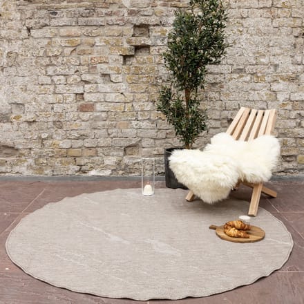 Rond Buitenkleed Marble - Naturel/wit - dubbelzijdig - EVA Interior - Rond 200 Ø - (L)