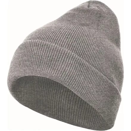 Build your Brand Heavy Knit Beanie BY001 - Heather Grey - One size