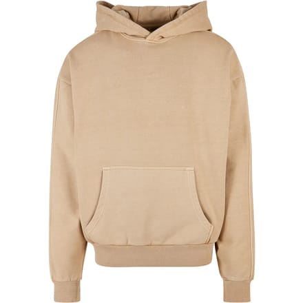 Urban Classics - Heavy Terry Garment Dye Hoodie/trui - S - Beige