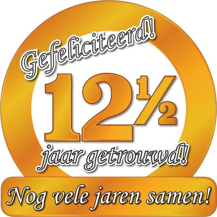 Paperdreams - Huldeschild - Special - 12,5 Jaar getrouwd