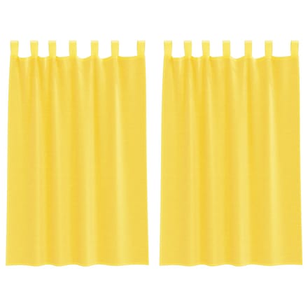 vidaXL - Gordijnen - met - lussen - 2 - st - 140x175 - cm - geel