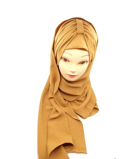 Elagante kameel hoofddoek, Mooie hijab.