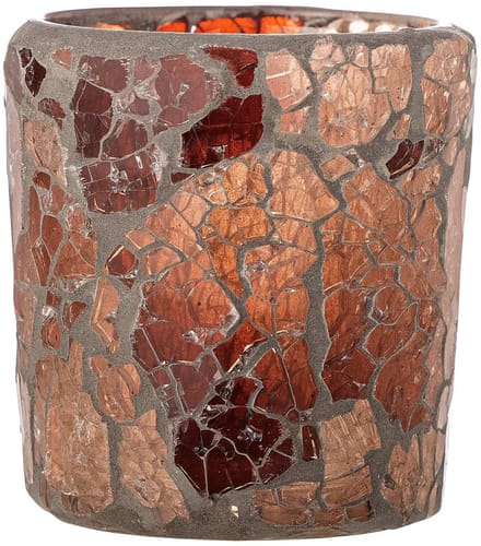 Bloomingville Waxinelichthouder gerecycled glas rose Evalyn