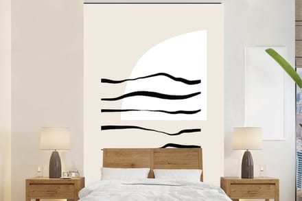 Behang - Fotobehang Abstract - Lijn - Pastel - Breedte 180 cm x hoogte 280 cm