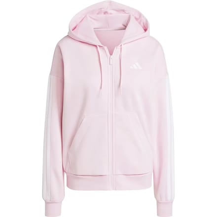 Adidas Essentials 3 Stripes Fleece Sweatshirt Met Rits Roze XS / Regular Vrouw