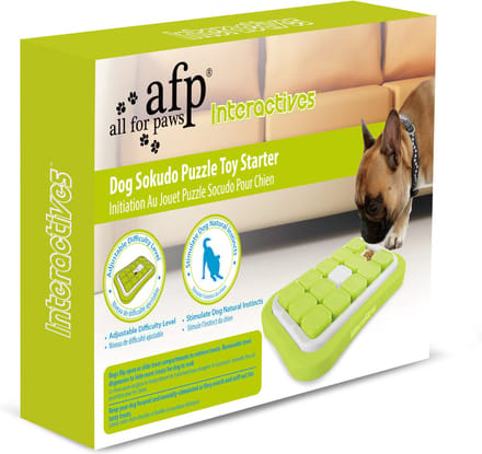 AFP Interactives Sokudo Puzzel - Hondenpuzzel - Hondenspeelgoed - Intelligentie Speelgoed voor Honden - Groen/Wit