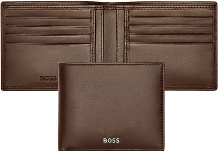 HUGO BOSS Leren Kaarthoes Classic Smooth Card Case Brown Bruine