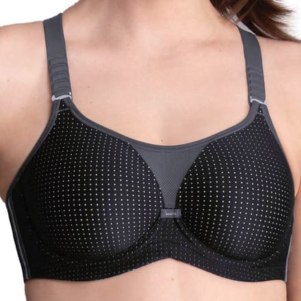 Anita - Performance WireX - Sport bh met beugel - Zwart/antraciet - 80D