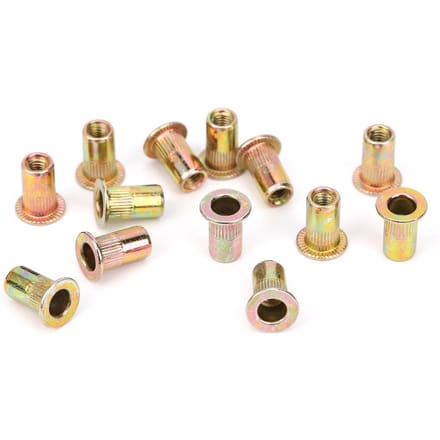 200 Stuks Zinkkleurige Plating M3 Klinkmoer Bevestiger Draadinzetmoeren Kit Hardware Beslag