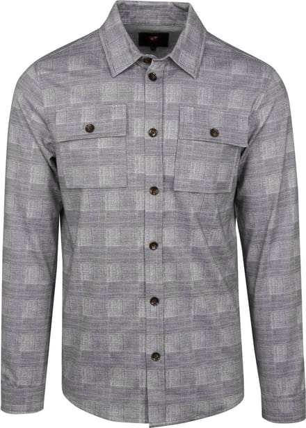 Suitable Liv Overshirt Geruit Grijs - Maat 52 - Heren