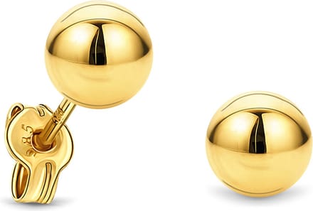Miore Pure Oorbellen Dames - 14 Karaat Goud - Knopjes - 5 mm