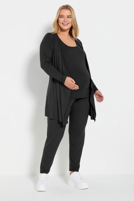 Bump It Up Maternity Vierdelige Zwangerschapsset In Zwart Size 48