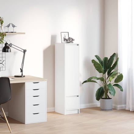 vidaXL - Highboard - 29,5x34x119,5 - cm - spaanplaat - wit