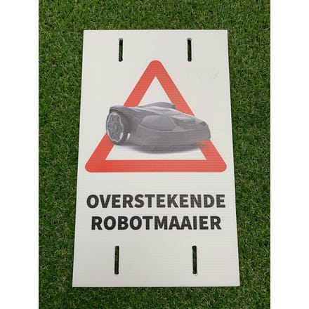 Bordje overstekende robotmaaier 37x23 nl