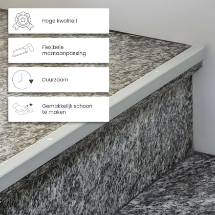 Professioneel Trapneus Profiel Aluminium 100cm Hoekprofiel voor Traptreden