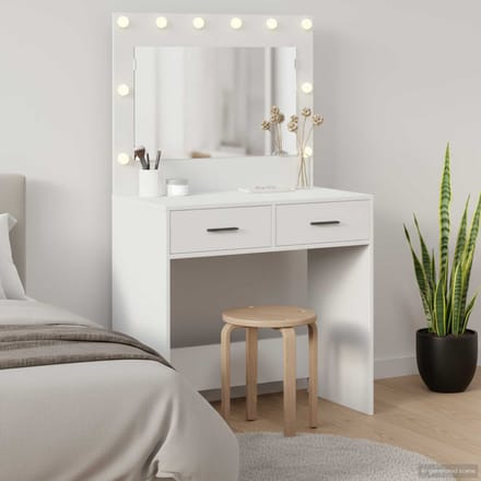 vidaXL - Kaptafel - Wit - 78,5 - x - 41 - x - 135 - cm - Bewerkt - hout