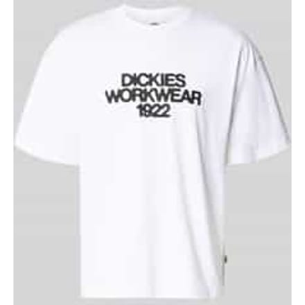 T-shirt met labelprint model 'TORREY'