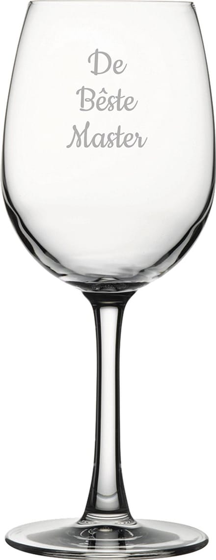 Gegraveerde witte wijnglas 36cl De Bêste Master